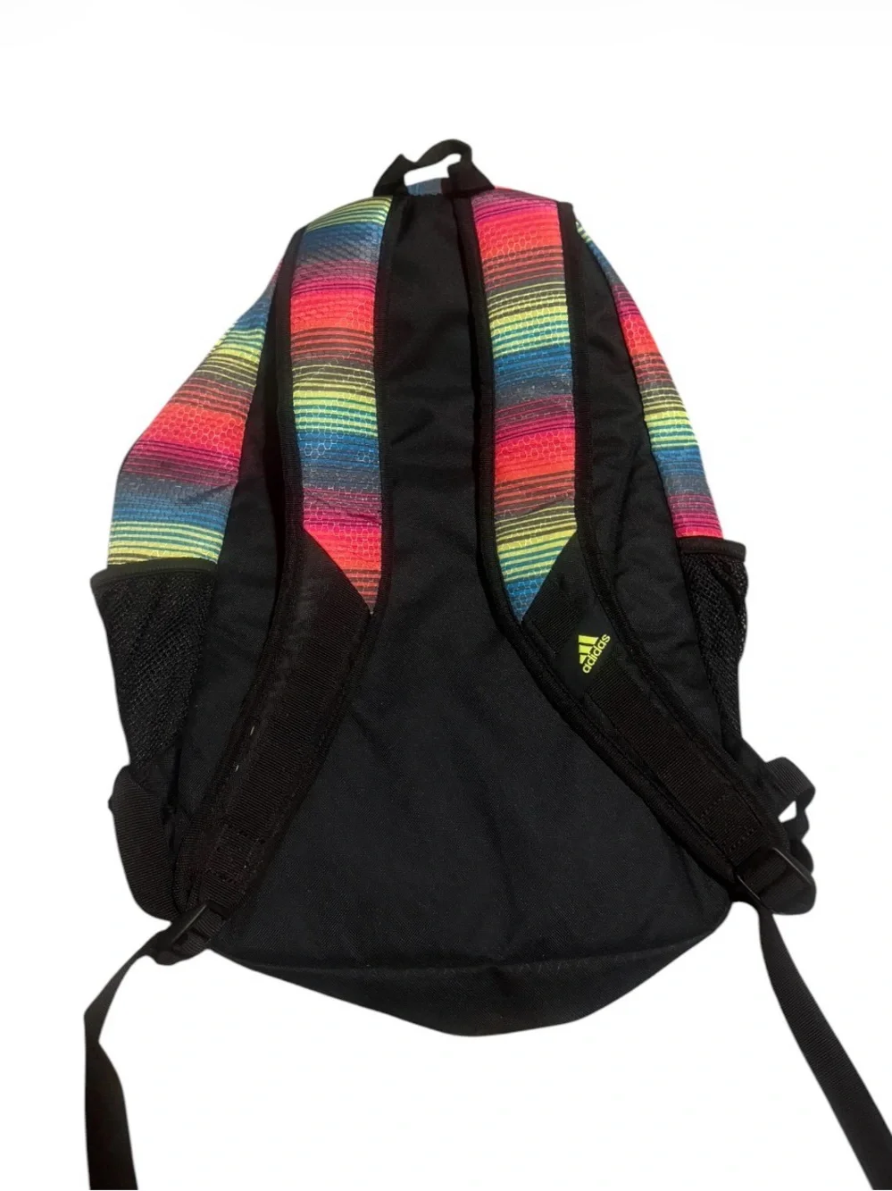 Adidas Black Backpack with Rainbow Accents